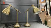 PAIR OF BRASS TABLE LAMPS