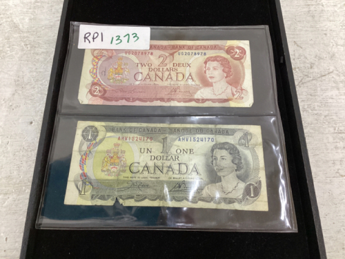 CANADIAN ONE DOLLAR AND TWO DOLLAR BANK NOTES