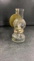 WALL MOUNT KEROSENE LAMP W/ REFLECTOR