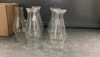 BOX OF REPLACEMENT OIL LAMP CHIMNEYS