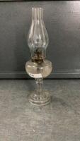 KEROSENE LAMP W/ CLEAR GLASS BASE