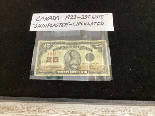 CANADA - 1923 - 25 CENT SHINPLASTER