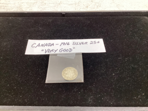 CANADA 1916 SILVER 25 CENTS