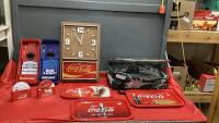 BOX W/ COCA-COLA & BEER COLLECTIBLES