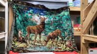 VINTAGE DEER TAPESTRY