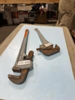 2 pipe wrenches