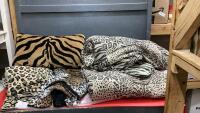 LEOPARD PRINT FUZZY BLANKET, COMFORTER, THROW PILLOW AND TOWELS