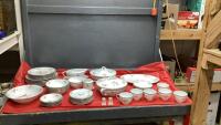 ANTIQUE CZECHOSLAVAKIA DISH SET - "GOLDEN PHEASANT"
