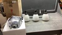 (2) LIGHT FIXTURES - 3-LIGHT VANITY + PENDANT LIGHT
