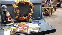 DECORATED LARIAT, COOKBOOKS, MOCCASINS, CHRISTMAS DECOR