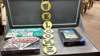 BOX W/FISHIN&rsquo;OPOLY GAME, MILLIONAIRE MONOPOLY, PUZZLE, WELCOME SIGN