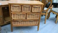 CABINET W/ WICKER DRAWERS