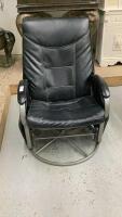 BLACK GLIDER ROCKER -SWIVELS