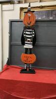WOOD PORCH DECOR "PUMPKIN HEAD" TRICK OR TREATER