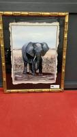 ELEPHANT PICTURE IN GOLD FRAME
