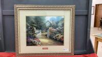 COTTAGE IN THE GARDEN PICTURE - "HIDDEN COTTAGE" BY THOMAS KINKADE