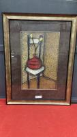 RED VASE W/ 2 FLOWERS PICTURE