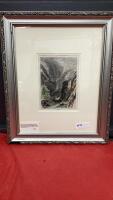 HANDCOLOURED MOUNTAIN SCENE PRINT - "DOVEDALE"