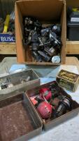 Box of fishing reels