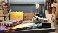 BOX W/ SIX IN ONE GAME, REBOUND, CARD SHUFFLER