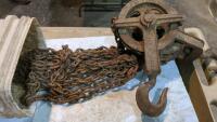 One ton chain fall hoist
