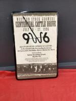 CENTENNIAL CATTLE DRIVE POSTER MOUNTED ON WOOD