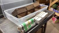LIDDED TOTE WITH BAG SEALER W/ FOOD SAVER BAGS + (6) BASKETS