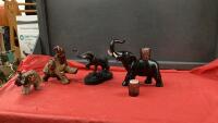 ELEPHANT ORNAMENTS - POTTERY, RESIN & CERAMIC