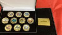 (10) 80TH ANNIVERSARY WWII 24K GOLD PLATED COINS