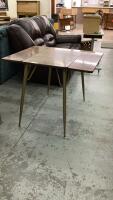 RETRO DROP LEAF TABLE W/ METAL BASE