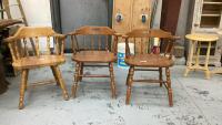 (3) WOOD KITCHEN CHAIRS