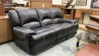 ELECTRIC RECLINING BLACK/DARK BROWN LEATHER? COUCH