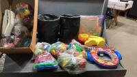 BOX WITH ASSORTED TOYS