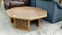 LARGE OCTAGON COFFEE TABLE