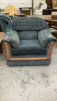 "DOUBLE DIAMOND"BLUE ARM CHAIR
