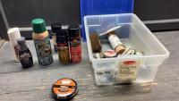 TUB WITH LEATHER CLEANERS/CONDITIONERS