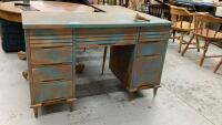 VINTAGE "HADDON HALL" DESK - HAND CRAFTED PAINTED
