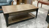 RECTANGLE COFFEE TABLE - LIFTS FOR STORAGE & EATING