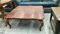 SQUARE COFFEE TABLE W/ CABRIOLE LEGS
