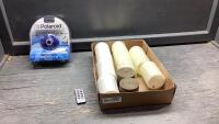 POLAROID DIGITAL CAMERA + WICK CANDLES + BATTERY CANDLES