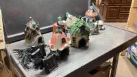 (2)BOXES- FAIRY GARDEN ITEMS + SOLAR MINI LIGHTS