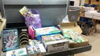 (2) BOXES - PUZZLES, MARKERS, CHILD BIRTHDAY SUPPLY,