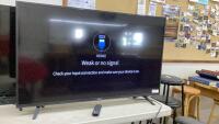 HISENSE SMART 50" FLAT SCREEN TV W/ REMOTE ON LEGS