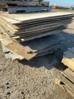 Stack of used plywood