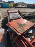 Three pallets of steel Road signs and stands