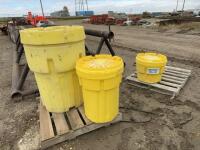 Three Polly spill kit containers