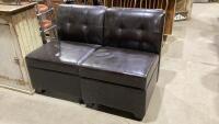 (2) PLETHER CHAIRS WITH UNDER SEAT STORAGE