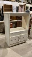 OFF WHITE 3 DRAWER DRESSER/TV CENTER