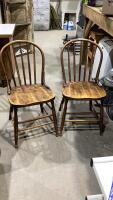 (2) VINTAGE WOOD CHAIRS