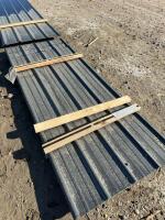 38 sheets of black steel sheeting